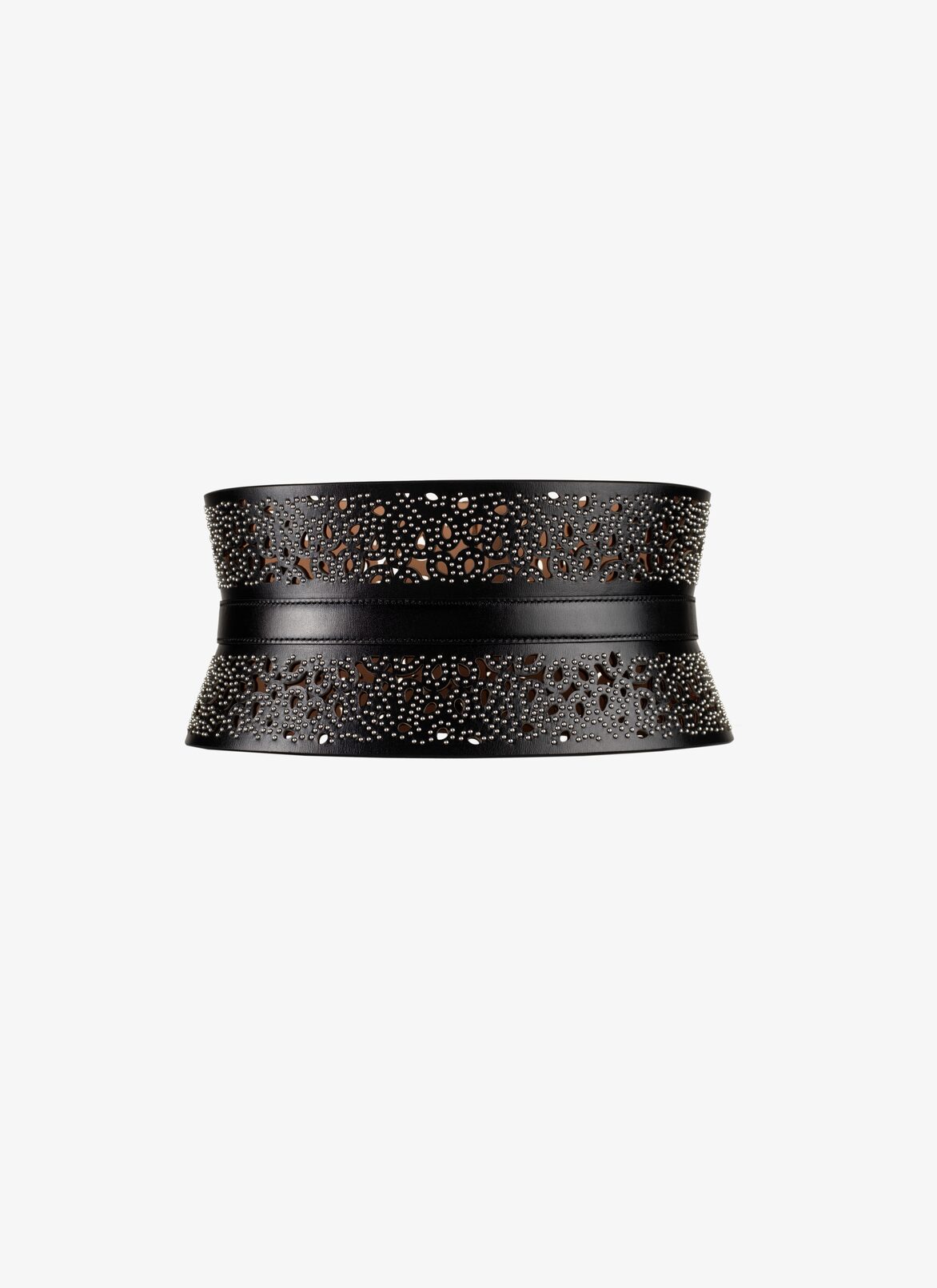 Leather Corset Belt
 ALAÏA BLACK LEATHER CORSET BELT